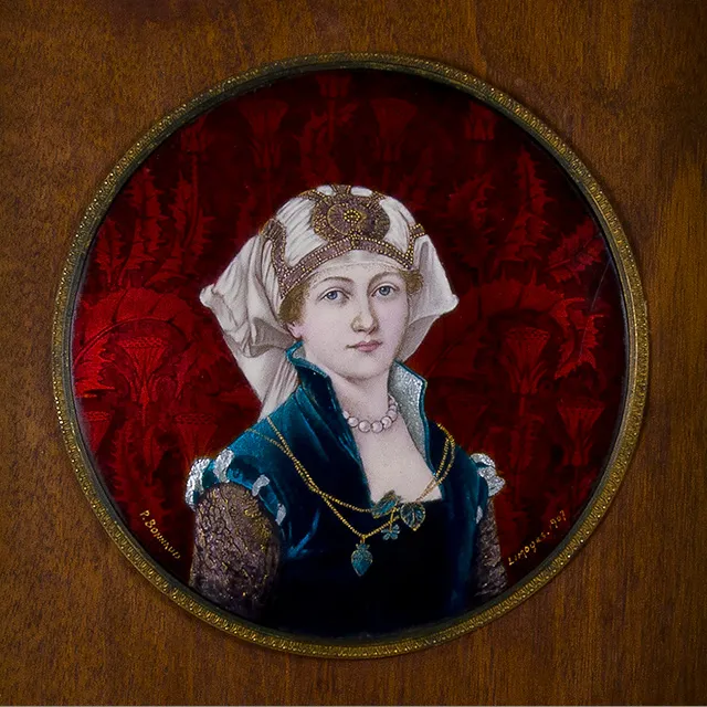 ルネサンス期ファッションの若い女性像