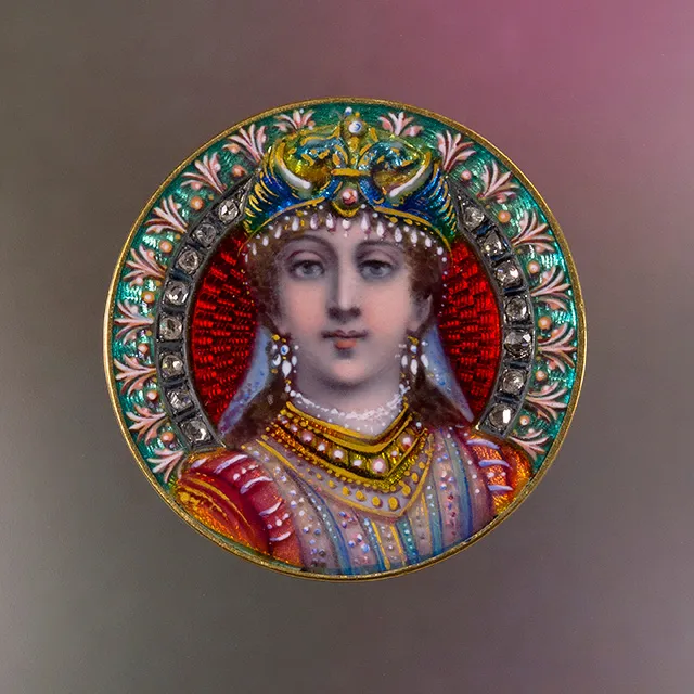 皇后テオドラ像ゴールドエマーユ