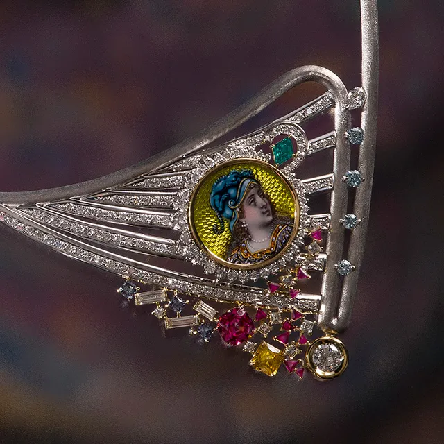 ゴールドエマーユネックレス